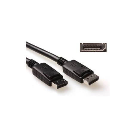 ACT AK3980  DisplayPort Kabel  20m  Zwart  Power Pin 20 Niet Aangesloten