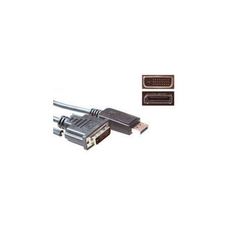 ACT AK3995 DisplayPort naar DVI Kabel Male DVI Male