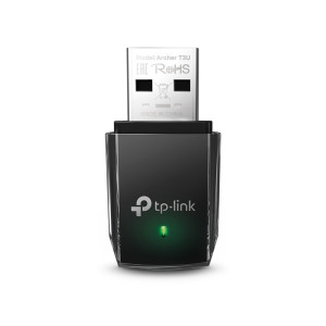 TP-Link Archer T3U  Wi-Fi 5 USB-adapter  Dual-band 24 GHz (400 Mbps) / 5 GHz (867 Mbps)  USB 3.0  Zwart