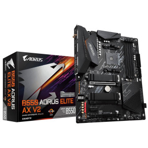 Gigabyte B550 AORUS ELITE AX V2  Socket AM4  AMD B550  4xDDR4  ATX  Moederbord