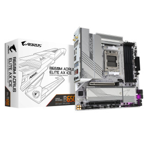 Gigabyte B650M AORUS ELITE AX ICE  Socket AM5  AMD B650  4xDDR5  Micro ATX  Moederbord