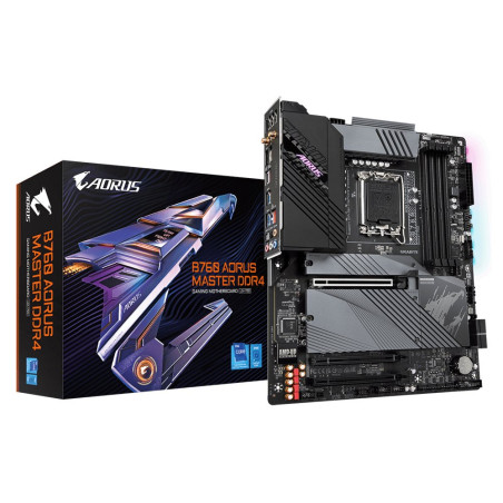 Gigabyte B760 AORUS MASTER DDR4 rev 10  Socket LGA 1700  Intel B760  4xDDR4  ATX  Moederbord