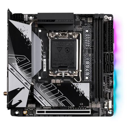 Gigabyte B760I AORUS PRO DDR4  Socket LGA 1700  Intel B760  4xDDR4  MiniITX  Moederbord