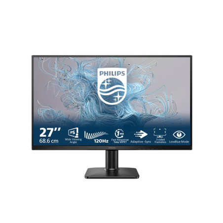 Philips 27E2N111000 27 Full HD VA Monitor 120Hz 1ms HDMI VGA Adaptive Sync LowBlue Mode FlickerFree Zwart