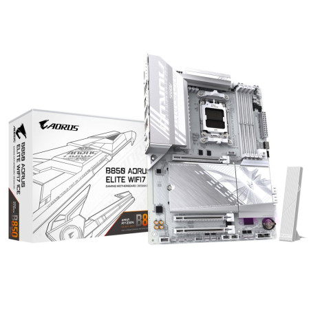 Gigabyte B850 AORUS ELITE WIFI7 ICE  Socket AM5  AMD B850  4xDDR5  ATX  Moederbord