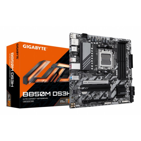 GIGABYTE B850M DS3H  Socket AM5  AMD B850  4xDDR5  Micro ATX  Moederbord