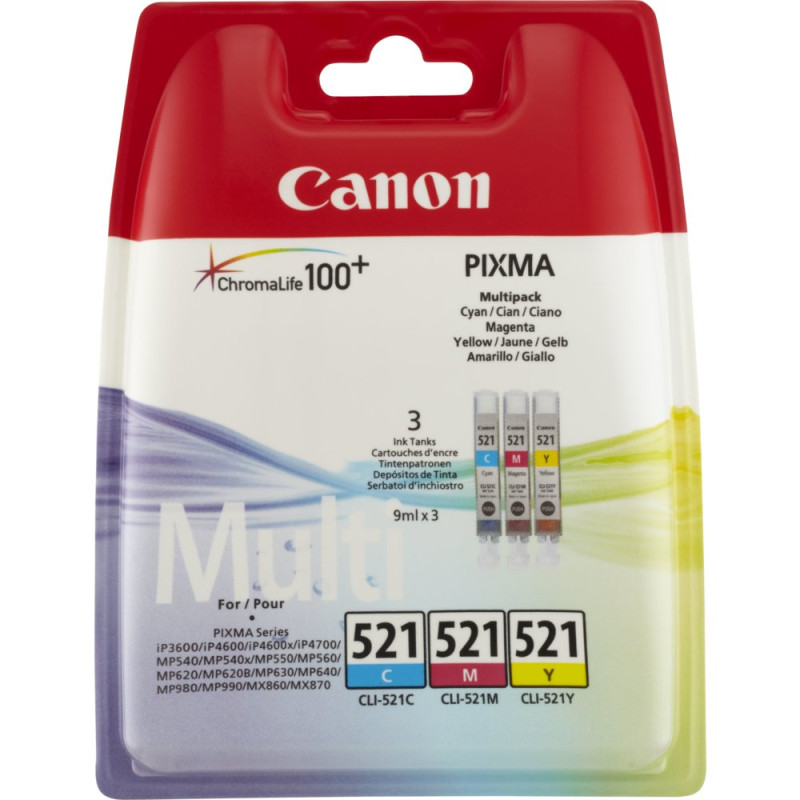 Canon 2934B010  Originele CyaanMagentaGeel Inktcartridges  3Pack