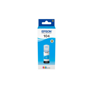 Epson 104 EcoTank Inktfles  Kleur Cyaan  Compatibel met Epson EcoTank-printers