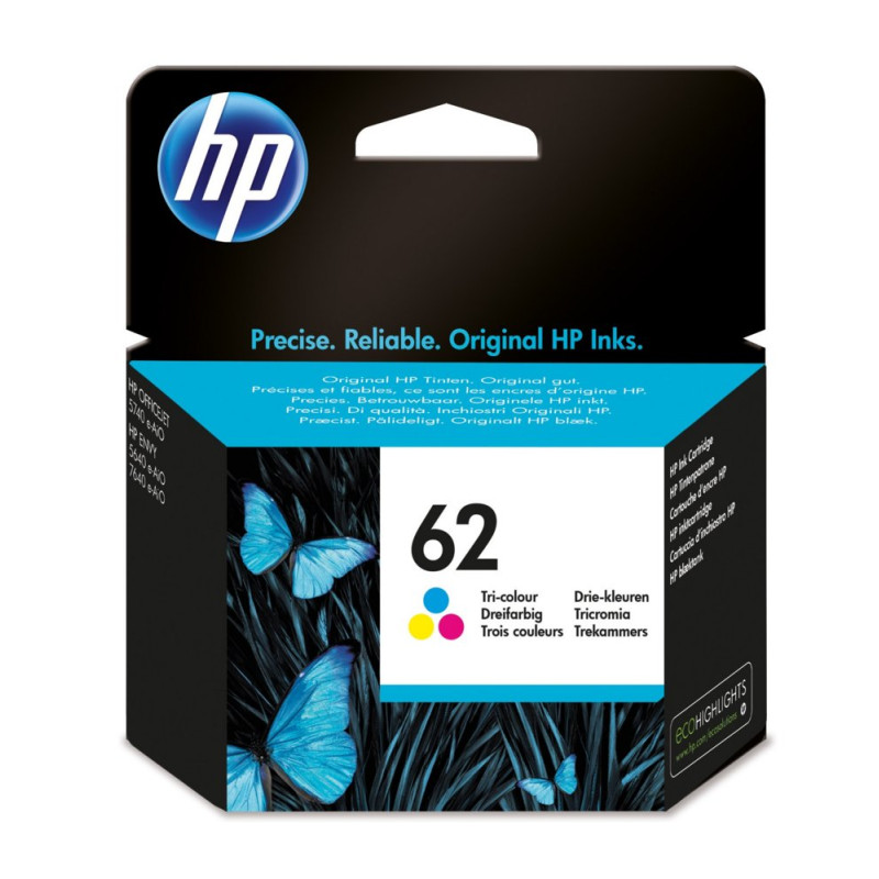 HP 62  Originele Drie-Kleuren Inktcartridge