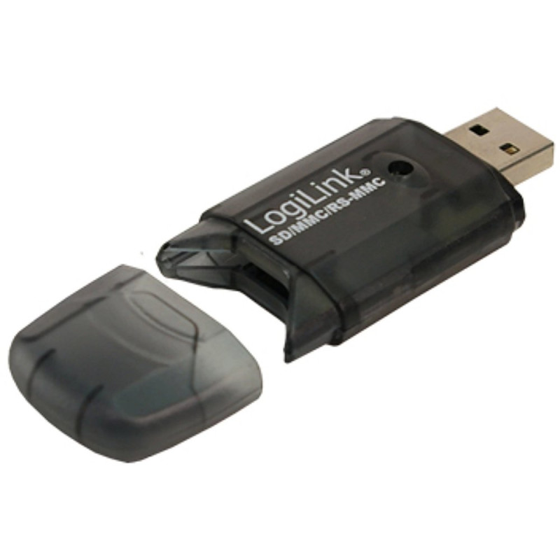 LogiLink USB 2.0 Geheugenkaartlezer  Externe Stick  SD/MMC  Zwart