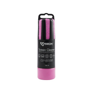 SBOX Schermreiniger CS5005 150 ml Met Microvezeldoekje Roze