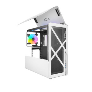 Azza Cast 808 RGB  Midi Tower Case  Wit