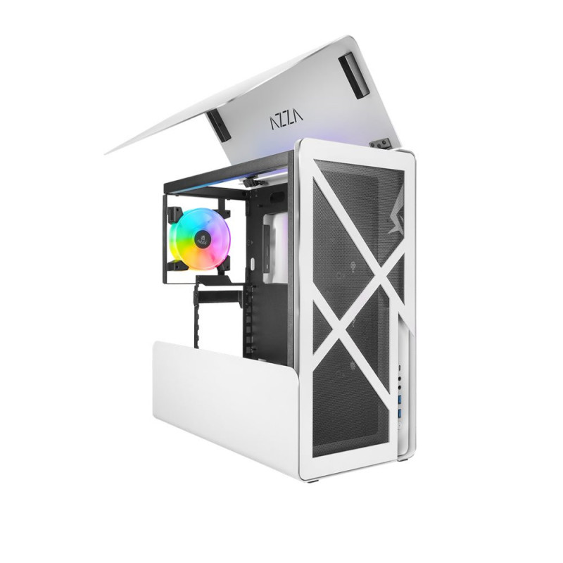 Azza Cast 808 RGB  Midi Tower Case  Wit