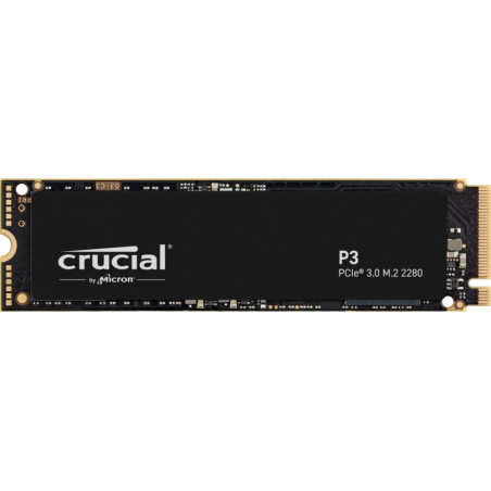 Crucial P3  1 TB NVMe SSD  M.2 Gen3  tot 3.500 MB/s Lezen  tot 3.000 MB/s Schrijven
