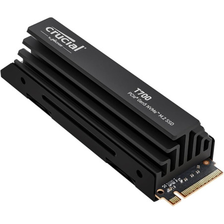 Crucial T700  1 TB NVMe SSD  M.2 Gen 5  tot 11.700 MB/s Lezen  tot 9.500 MB/s Schrijven  Heatsink