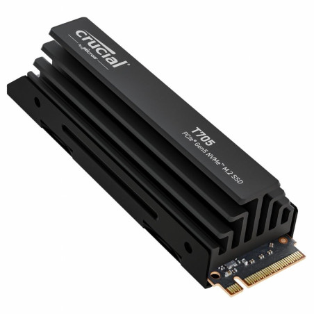 Crucial T705  2 TB NVMe SSD  M.2 Gen5  tot 14.500 MB/s Lezen  tot 12.700 MB/s Schrijven  Heatsink