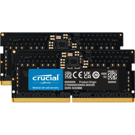 Crucial 16GB 2x8GB DDR5 4800MHz SODIMM CL40 Geheugenmodule RAM