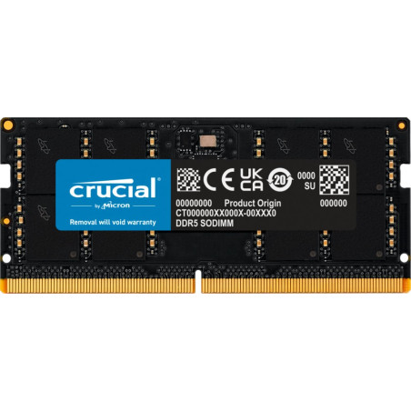 Crucial 1x32GB DDR5 4800MHz SODIMM CL40 Geheugenmodule RAM