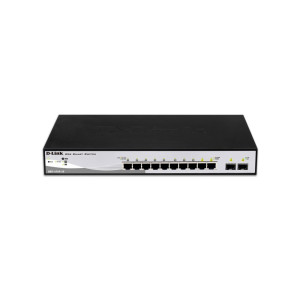 DLink DGS121010  10poorts Gigabit Smart Switch  8 RJ45  2 SFP  VLANQoS  WebCLIbeheer