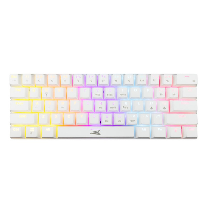 Baracuda DOLPHIN RGB 60  Bedraad Gaming Toetsenbord  Red Switches  AntiGhosting  QWERTY  Wit