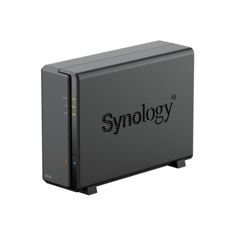 Synology DiskStation DS124 NAS  1 Drive Bay  1x Gigabit Ethernet  Zwart