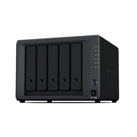 Synology DiskStation DS1522 NAS  5 Drive Bays  AMD Ryzen R1600  4x Gigabit Ethernet  Desktop  Zwart