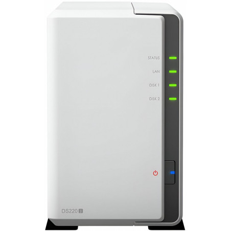 Synology DiskStation DS220J NAS 6TB  2 Drive Bays  Inclusief 2 x 3TB HDD  1x Gigabit Ethernet  Wit