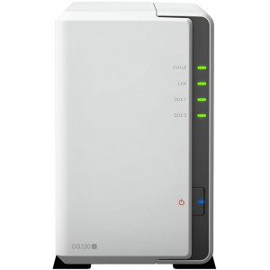 Synology DiskStation DS220J NAS 8TB  2 Drive Bays  Inclusief 2 x 4TB HDD  1x Gigabit Ethernet  Wit