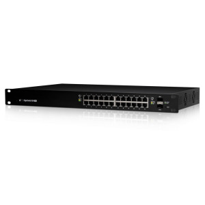 Ubiquiti EdgeSwitch ES-24-250W  24-Poorts Managed L2/L3 Gigabit Switch  250W PoE  1U  Zwart