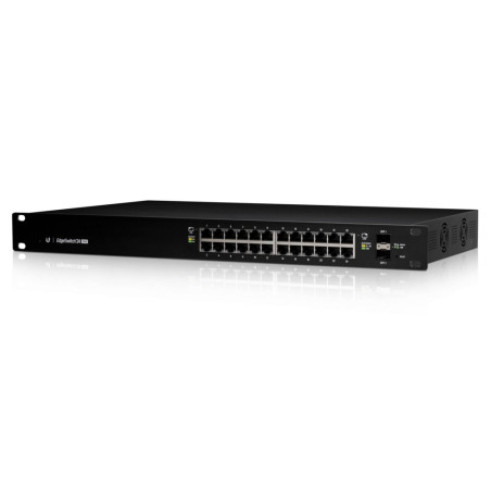 Ubiquiti EdgeSwitch ES-24-250W  24-Poorts Managed L2/L3 Gigabit Switch  250W PoE  1U  Zwart