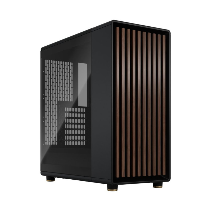 Fractal Design North TG Clear Charcoal  Midi Tower Case  Zwart