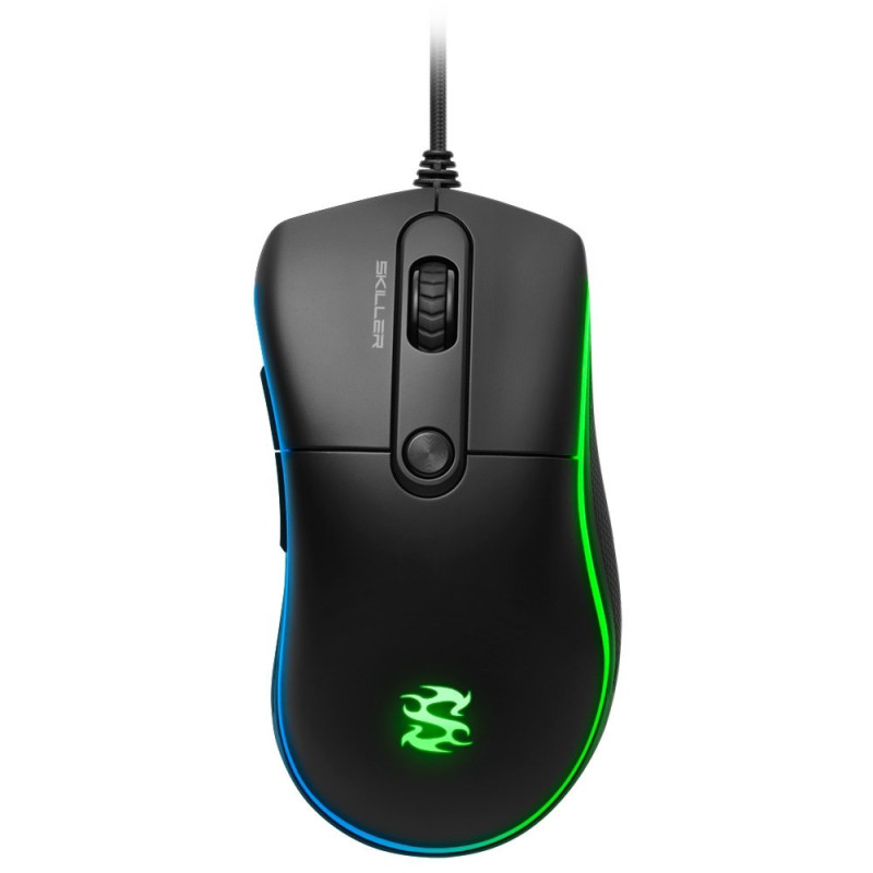 Sharkoon Skiller SGM2  Bedrade Gaming Muis  USB-A  6400 DPI  Zwart  RGB