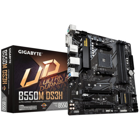 Gigabyte B550M DS3H  Socket AM4  AMD B550  4xDDR4  MicroATX  Moederbord