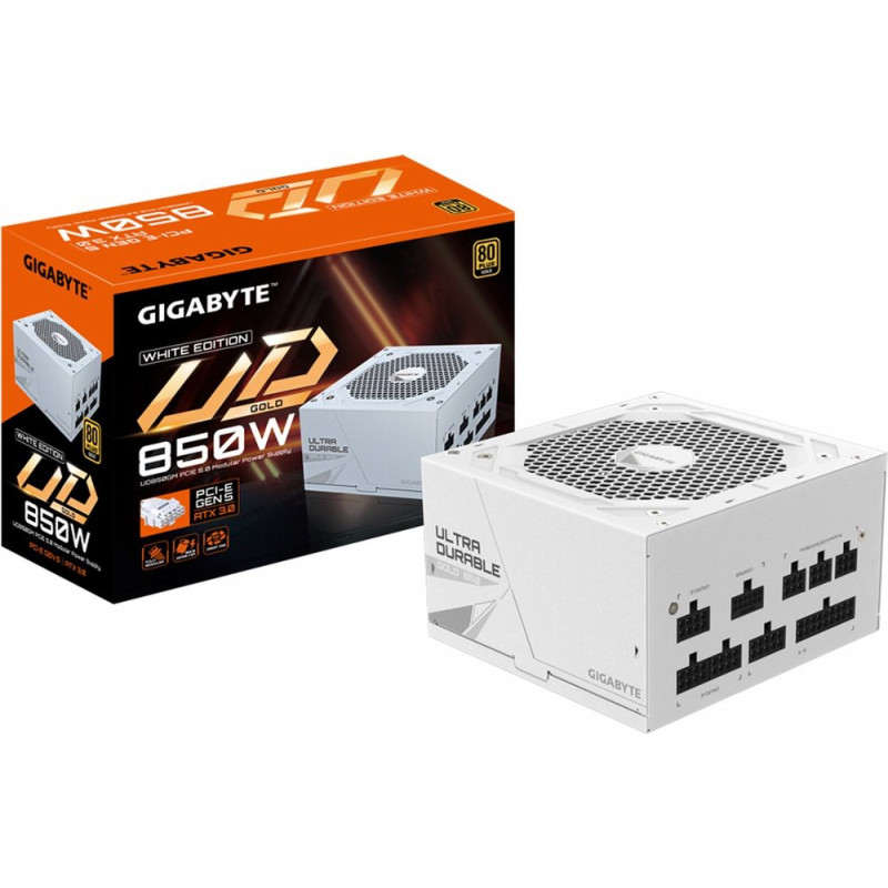 GIGABYTE UD850GM PG5W  850 Watt Gold ATX 3.0 PSU  Modulair  Power Supply  Voeding