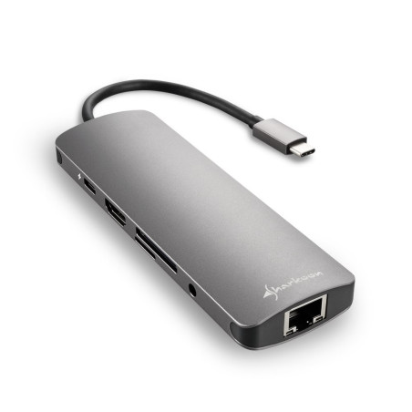 Sharkoon USB 3.0 Type-C Combo Adapter  HDMI  RJ-45  USB 3.2 Gen 1 (3.1 Gen 1)  Interfacekaart / Adapter
