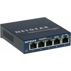 Netgear ProSAFE GS105 Unmanaged Switch 5 Poorten Gigabit Ethernet (10/100/1000 Mbps) Desktop