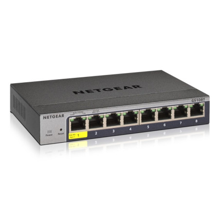 NETGEAR GS108Tv3 Managed L2 Switch 8 Poorten Gigabit Ethernet (10/100/1000 Mbps)