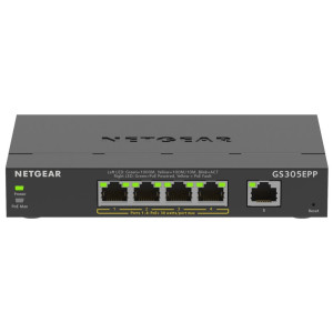 GS305EPP100PES  5poorts Gigabit Smart Managed Plus PoE Switch  120W PoEvermogen  VLANQoS  Webbeheer