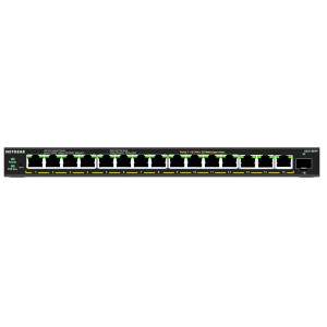 NETGEAR GS316EPP-100PES Managed Smart Switch 16 Poorten Gigabit Ethernet (10/100/1000 Mbps) PoE (231W) 1x SFP VLAN