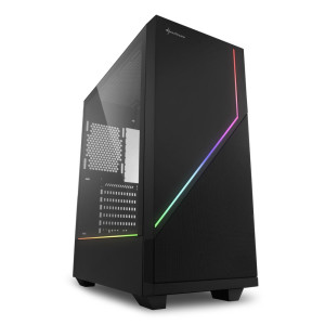 Sharkoon RGB Flow  Midi Tower Case  Zwart