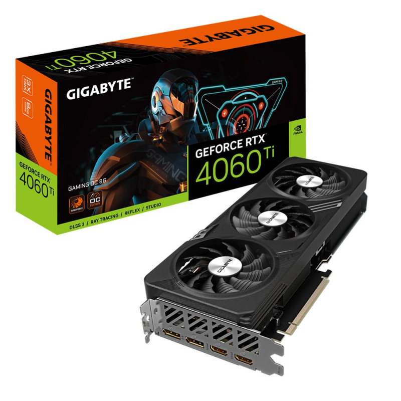 Gigabyte GeForce RTX 4060 Ti GAMING OC  8GB GDDR6 VRAM  Videokaart  GPU  Nvidia