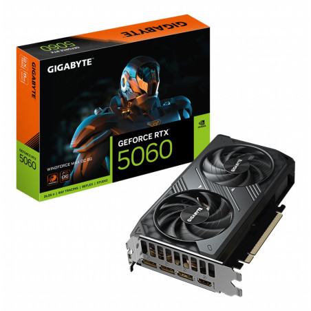 GIGABYTE GeForce RTX 5060 WINDFORCE MAX OC  8GB GDDR7  DLSS 4  Videokaart  NVIDIA GPU