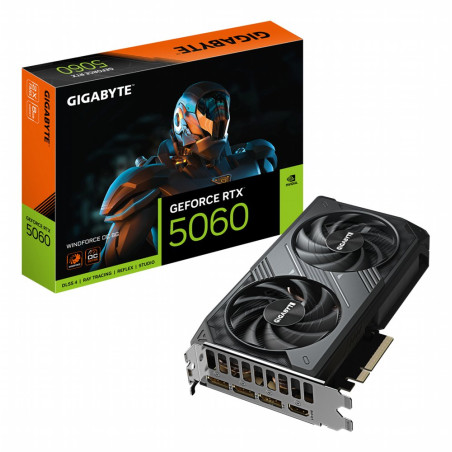 GIGABYTE GeForce RTX 5060 WINDFORCE OC  8GB GDDR7  DLSS 4  Videokaart  Nvidia GPU