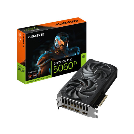 GIGABYTE GeForce RTX 5060 Ti WINDFORCE OC 8GB GDDR7 DLSS 4 Videokaart Nvidia GPU