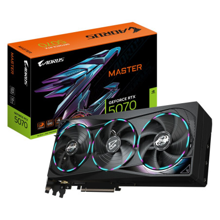 GIGABYTE AORUS GeForce RTX 5070 MASTER 12GB GDDR7 DLSS 4 Videokaart Nvidia GPU