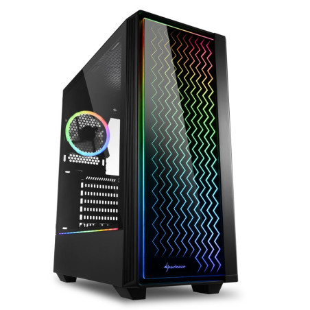 Sharkoon RGB LIT 200  Midi Tower Behuizing  Zwart
