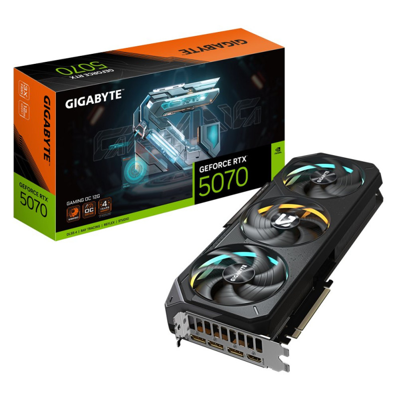 GIGABYTE GeForce RTX 5070 GAMING OC  12GB GDDR7  DLSS 4  Videokaart  Nvidia GPU