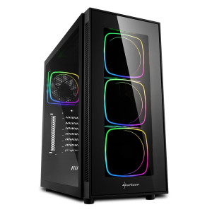 Sharkoon TG6 RGB  Midi Tower Case  Zwart