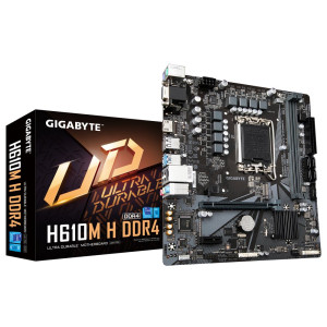 GIGABYTE H610M H V3 DDR4  Socket LGA 1700  Intel H610 Express  2xDDR4  Micro ATX  Moederbord