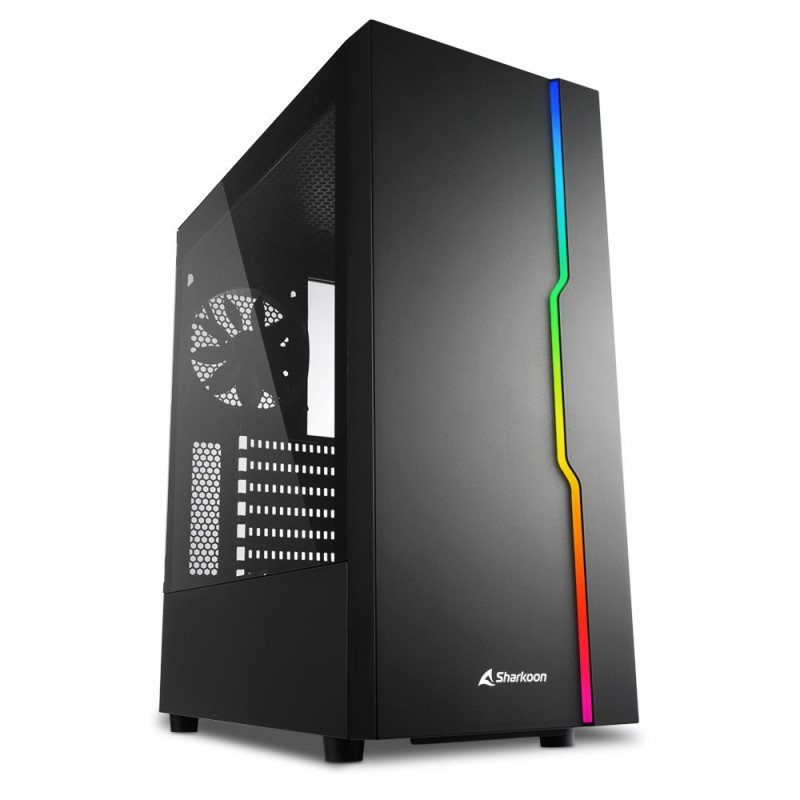Sharkoon RGB Slider  Midi Tower Case  Zwart